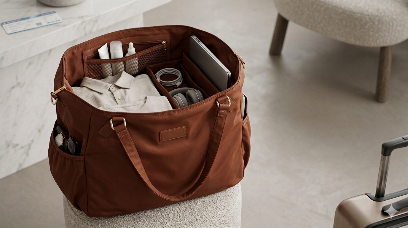 Bolso Plegable de Apertura Total